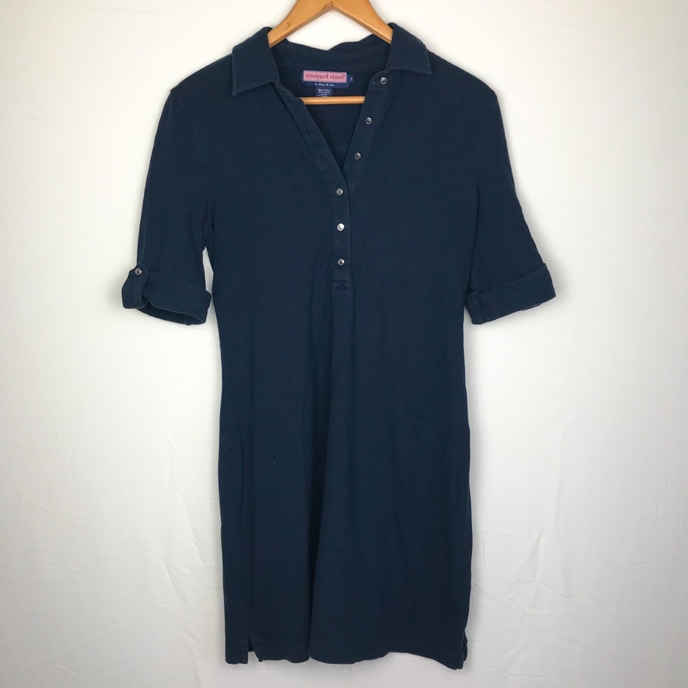 Vineyard Vine Blue Shirt Dress